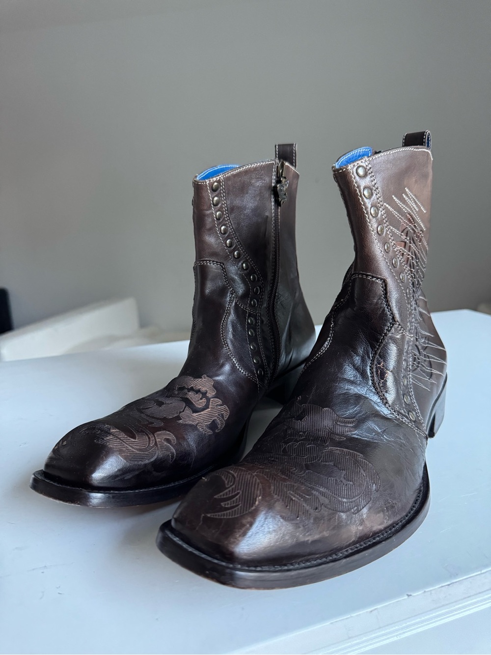 Mark Nason Made in Italy Dragon Leather Rock Boots Men’s Size 11